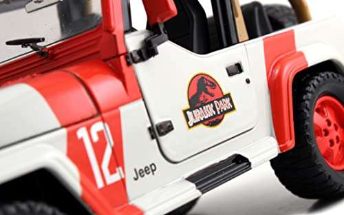 Jada Toys Jeep Wrangler Jurassic Park-Coche metal, 19cm, coleccionismo, multicolor