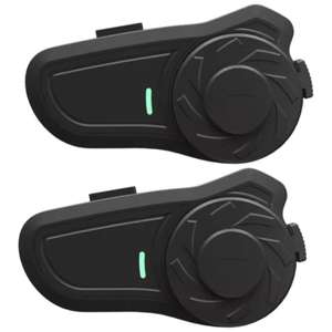 Hysnox X2 (Pack de 2) Bluetooth 5.0 Negro - Intercomunicador para Moto