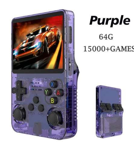 Consola de juegos portátil R36S +MicroSD 64GB con 15.000 juegos