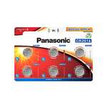 Panasonic - Pila botón de litio CR 2016, blister de 6 pilas