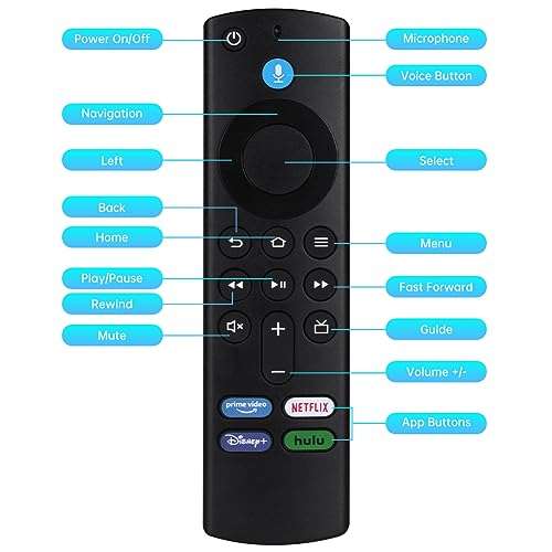 AXFEE Mando Fire TV Stick (3.ª Generación), Mando con función de Voz, Mando a Distancia Amazon Fire TV Stick (Lite, 2nd Gen, 3rd Gen, 4K)