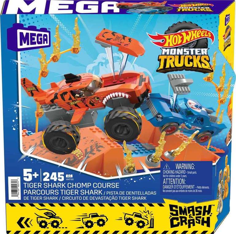 MEGA Construx Hot Wheels Monster Trucks Pista Tiger Shark