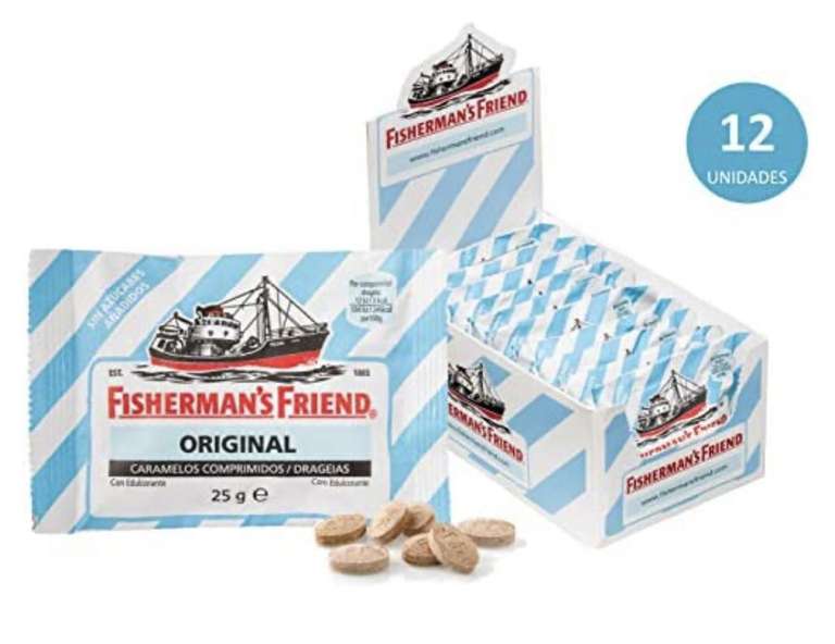 Caramelos Fisherman’s Friend Original sin azúcar - Caja de 12, aprox 240 uds (compra recurrente)