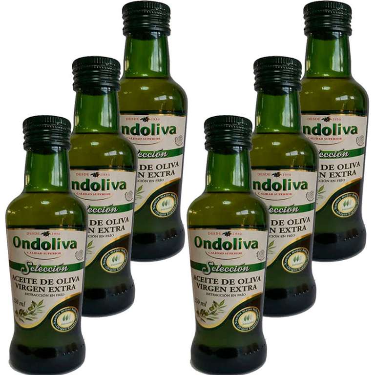 6 Botellas de Aceite de Oliva Virgen Extra | Ondoliva 250ml