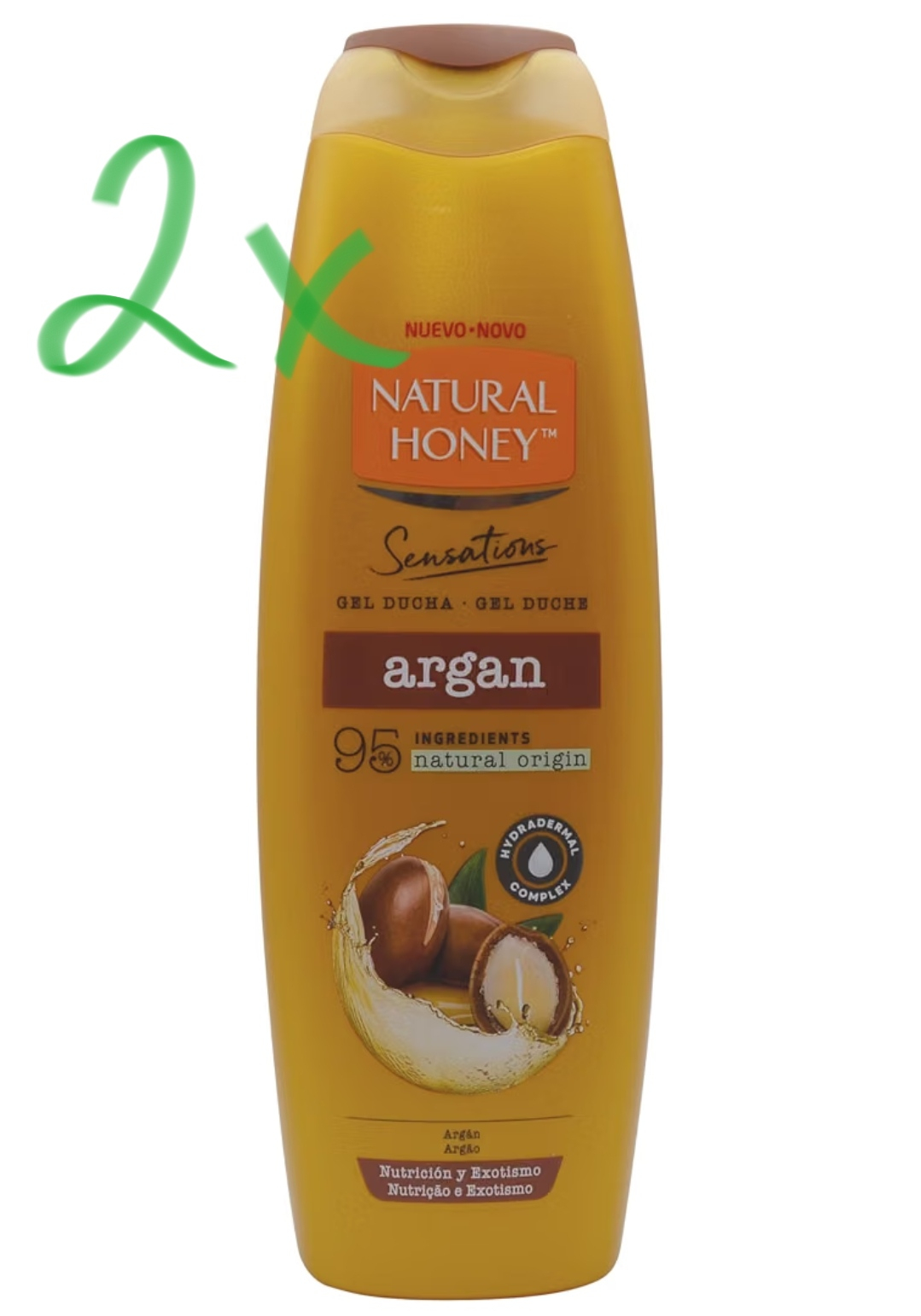2 x NATURAL HONEY Gel de Baño Elixir de Argan 650 ml