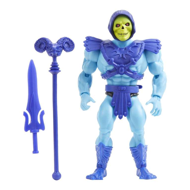 Masters of the Universe (Masters del Universo Orígenes) Figura Skeletor, muñeco articulado de juguete