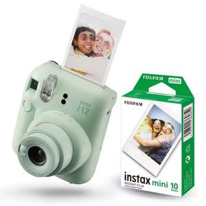 Cámara instax mini 12 + pack de fotos + 3 marcos para fotos