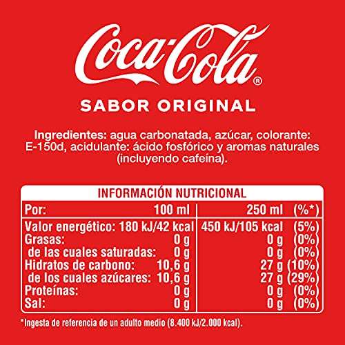 Coca-Cola Zero - Refresco de cola - Pack 4 botellas 2L (Original en descripción mismo precio)