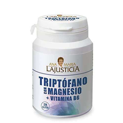 Ana Maria Lajusticia - Triptófano con magnesio + VIT B6 – 60 comprimidos. Reduce ansiedad, el cansancio. Envase para 30 días de tratamiento.