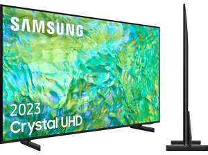 TV LED 55" - Samsung TU55CU8000KXXC, Diseño AirSlim, Crystal UHD 4K, Samsung Gaming Hub, Smart TV powered by Tizen, Negro