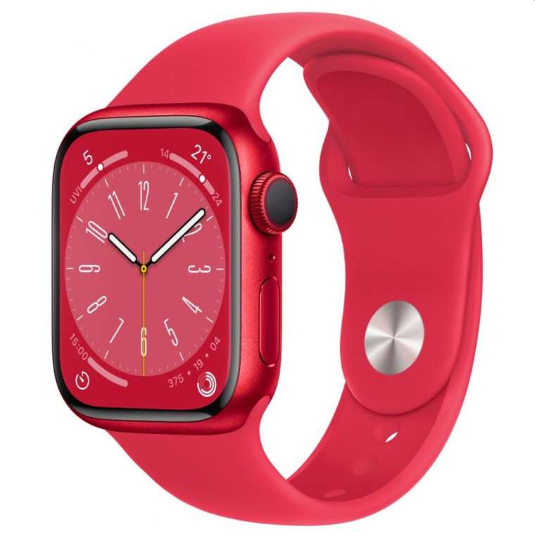 Apple Watch Series 8 (GPS, 41mm) - Caja de Aluminio y Correa Deportiva Red // De 45mm por 419€