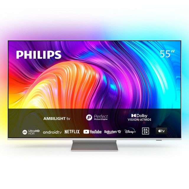 TV LED 139 cm (55") Philips 55PUS8807/12 UHD 4K, Android TV con inteligencia artificial, HDR10+, Dolby Vision & Dolby Atmos