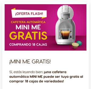 Cafetera Dolce Gusto Automática de Regalo con la compra de 18 cajas de capsulas