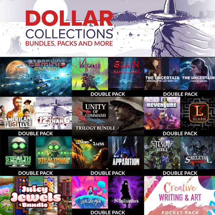 Dollar Collections a 1€ (Unity of Command, Starpoint Gemini,Fugitives and Outlaws, Reventure, Stealth Bastard y Otros)