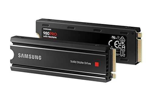 Samsung 980 PRO SSD with Heatsink 2TB PCIe Gen 4 NVMe M.2 Internal Solid State Hard Drive, Heat Control, Max Speed, PS5 Compatible