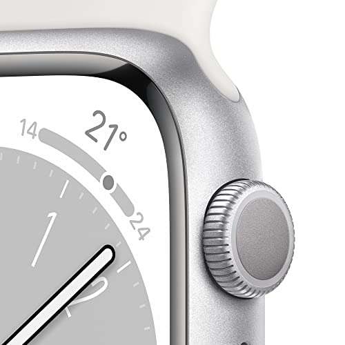 Apple Watch Series 8 (GPS, 41mm) Reloj Inteligente con Caja de Aluminio en Plata