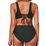 2 Piezas Bikini Mujer Traje de Baño Push Up Tops Bikinis Ropa de Baño Cintura Alta Braguitas Conjuntos de Bikinis Verano 2023