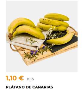 Plátano de Canarias a 1,10€ Kg.