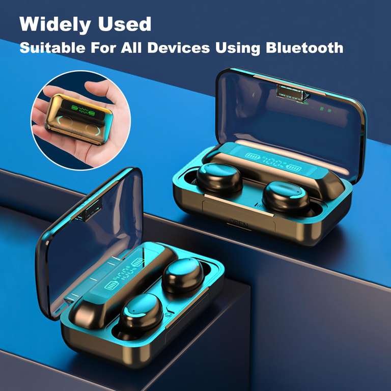 Auriculares Inalámbricos - Bluetooth 5.0 con HD Micrófono - Impermeables