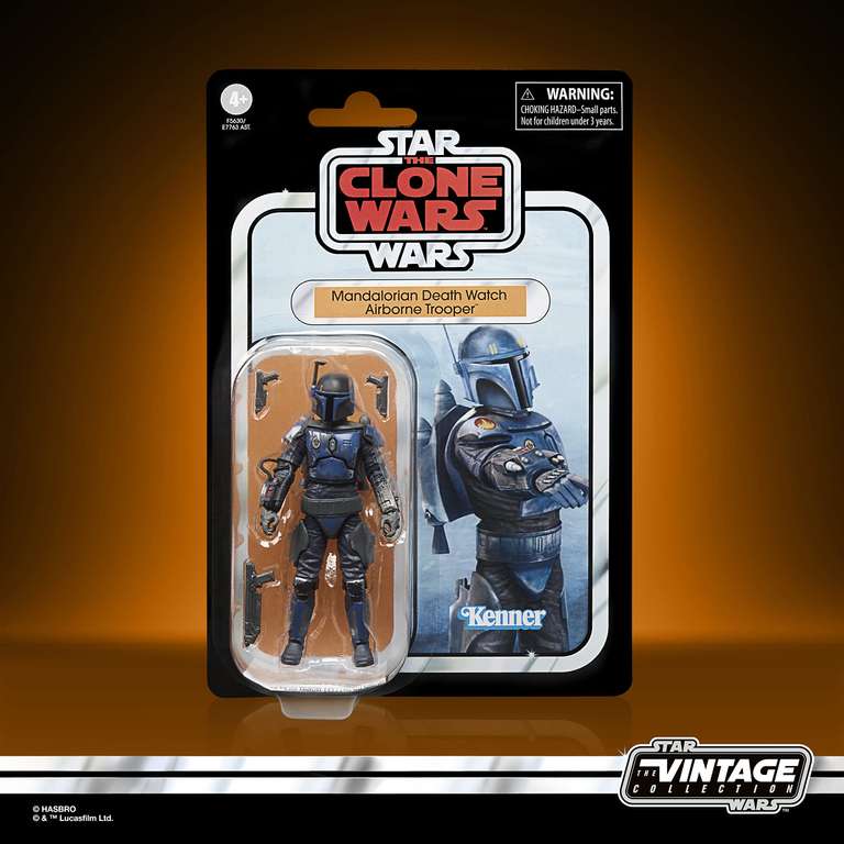 Star Wars Hasbro colección Vintage - The Clone - Figura de Mandalorian Death Watch Airborne Trooper