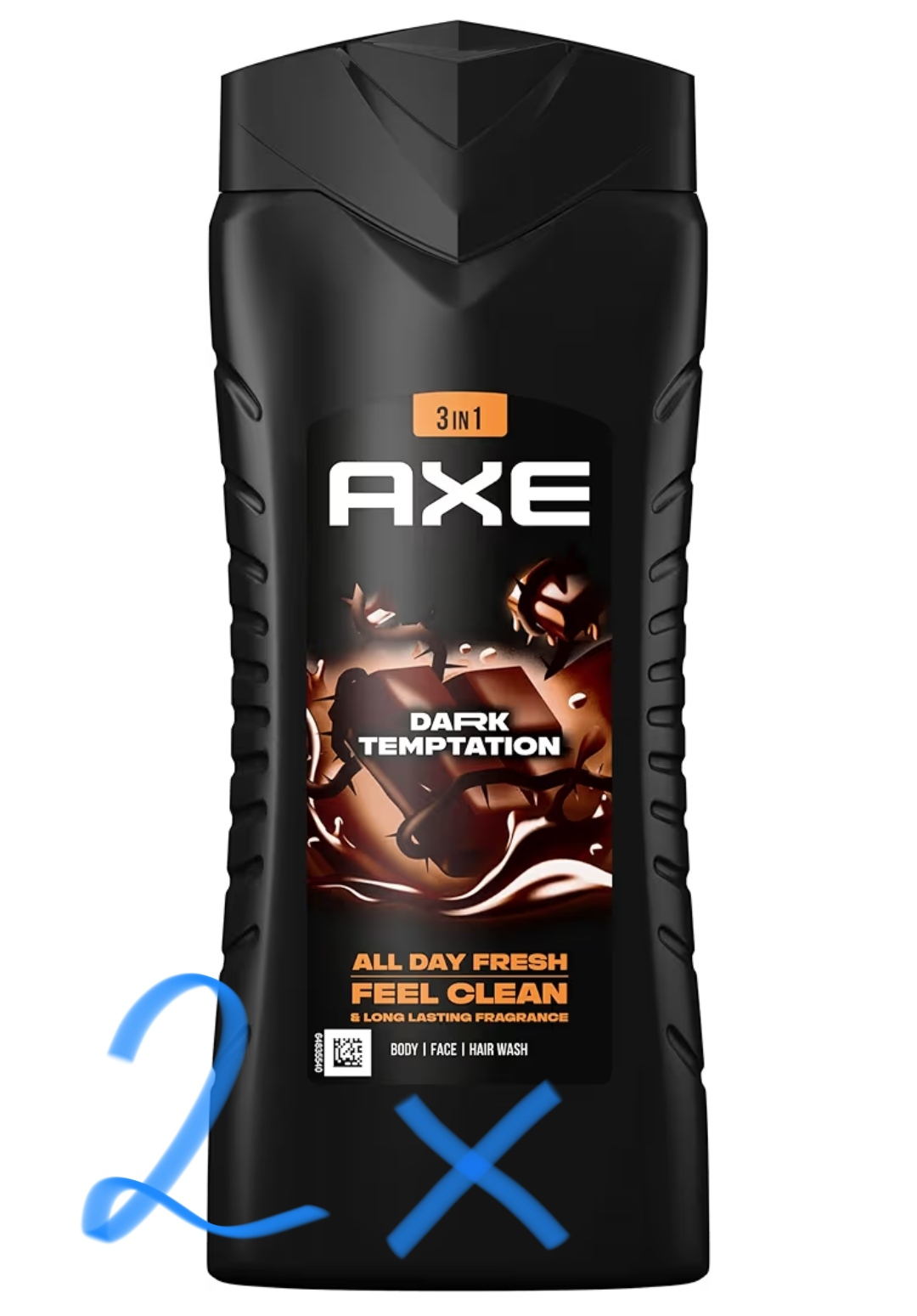 2 X Axe - Darnk Temptation - Gel de ducha 3 en 1 refrescante - 400 ml