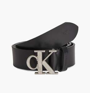 Cinturón de cuero con logo Calvin Klein