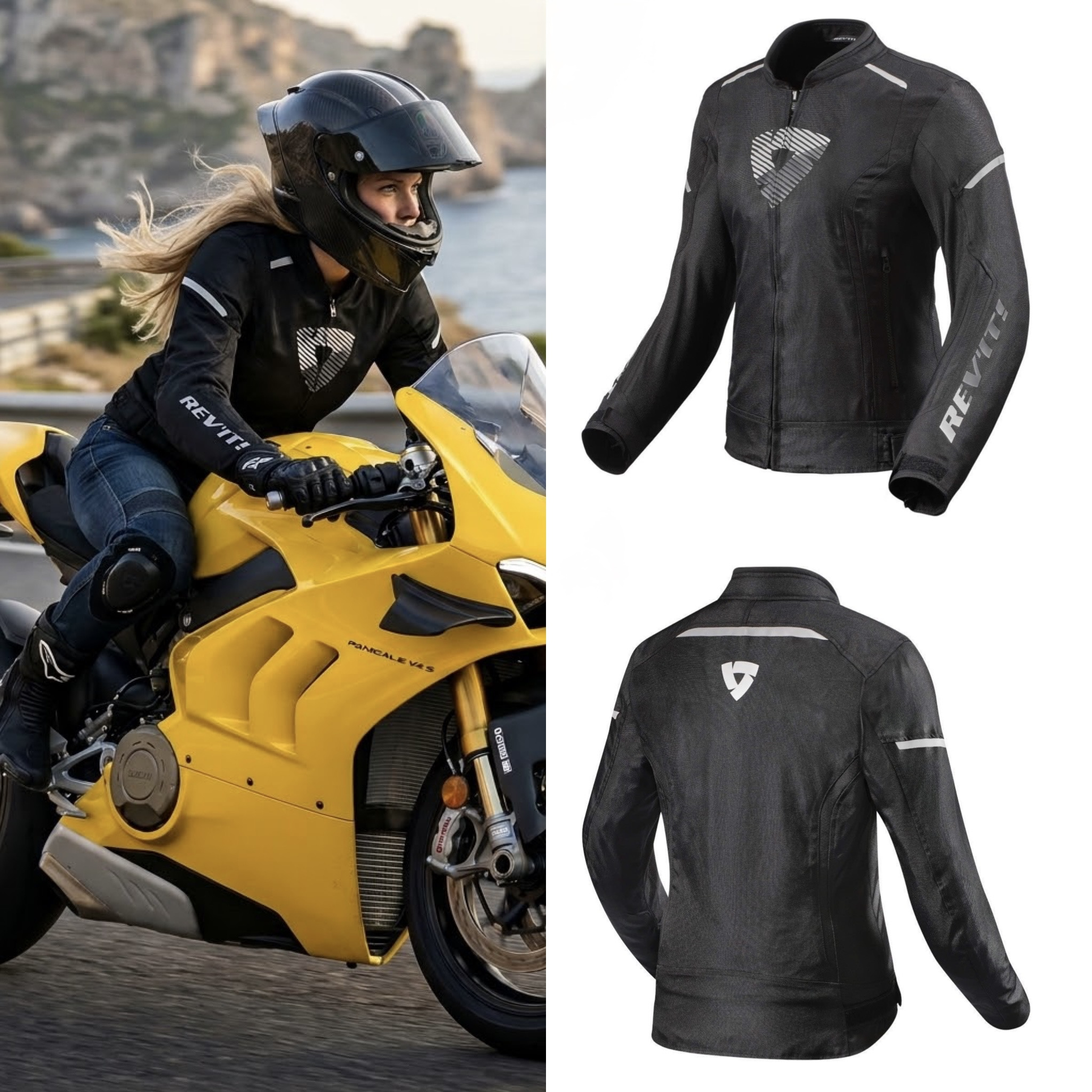 Chaqueta de moto REV'IT Sprint H20 | Mujer | Impermeb. | Forro térmico extr. | Tallas 44(52,99€);34,38 y 40(53,99€);42 (58,99€);36(60,99€)