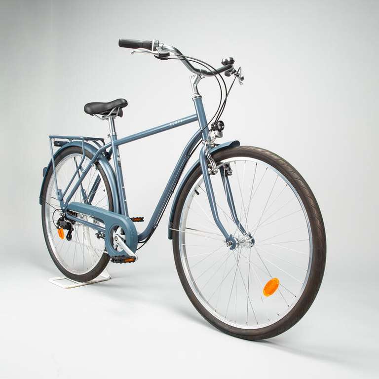 ELOPS Bicicleta urbana clásica 28 pulgadas 6V cuadro alto Elops 120 azul