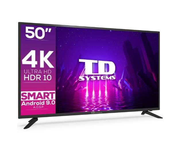 TV LED 127 cm (50") TD Systems W50CF12SMART, 4K UHD, Smart TV (enlace en descripción)