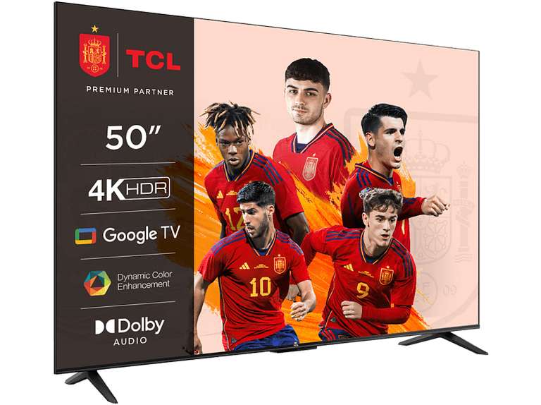 TV LED 50" - TCL 50P635, LCD, 4K HDR TV, Google TV, Control por voz, Smart TV, Dolby Audio, HDR10