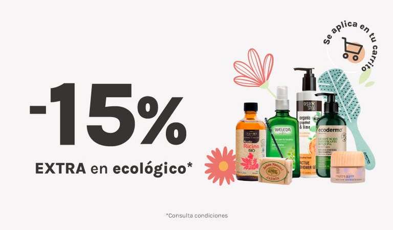15% descuento extra en cosmetica ecologica en Druni
