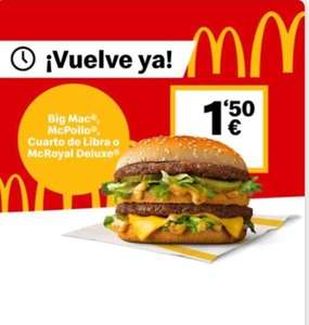 Big Mac, Mcpollo, Cuarto de Libra o McRoyale Deluxe [Usuarios Seleccionados]