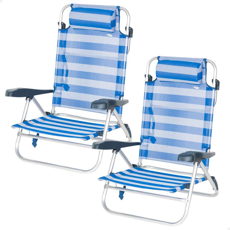 Pack de 2 sillas plegables playa, piscina o jardín