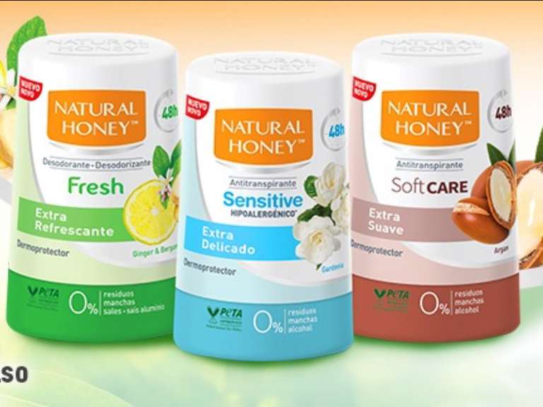 Prueba gratis desodorantes de Natural Honey (Reembolso)