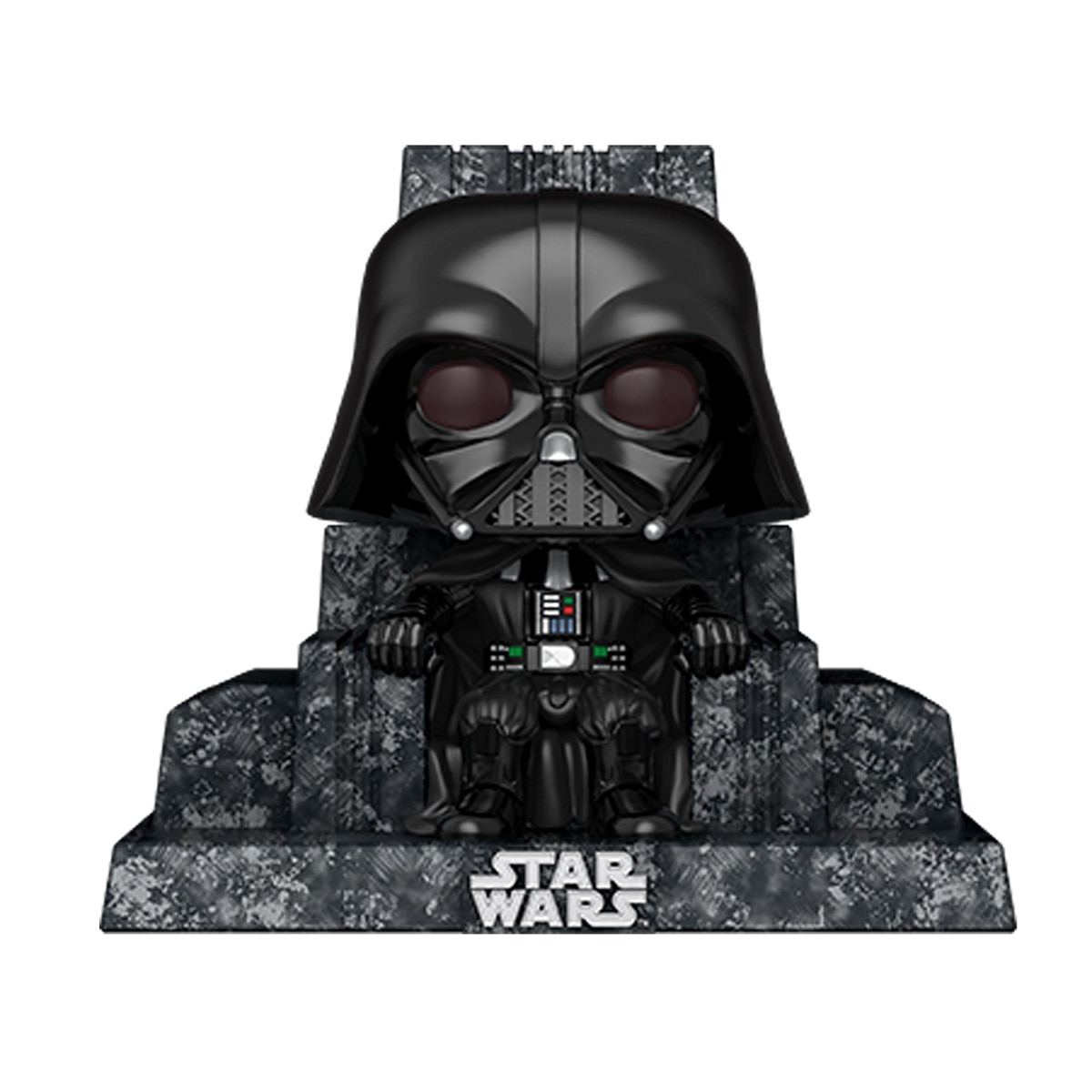 Funko POP! Deluxe Star Wars Dark Side Darth Vader en su trono 745 – Figura de vinilo de 11 cm, caja con ventana, colección Dark Side