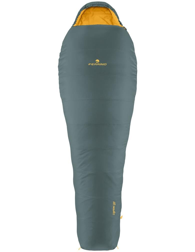 Ferrino Lightec SM 1100 – Saco de dormir 1,1 kg, 3 estaciones, relleno HTF Compact, confort 2 °C, límite -3 °C, Extremo -16ºC