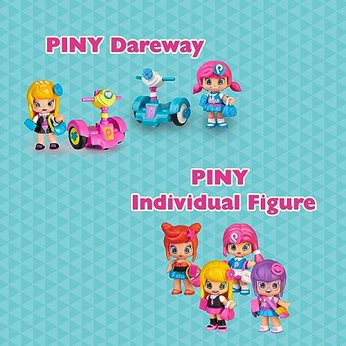 Pinypon - by PINY, Dareway con Michelle, muñeca de Michelle de la Serie PINY Institute of New York, con su Segway Azul y 2 Accesorios