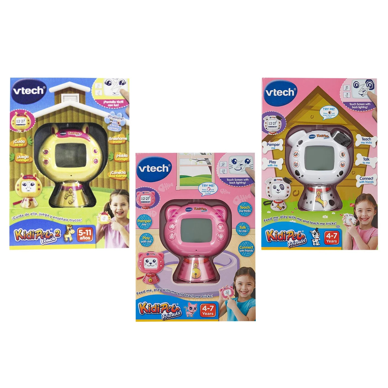 Mascota Virtual VTech KidiPet Touch 2 (Pantalla Táctil, Sensor Movimiento, Minijuegos)