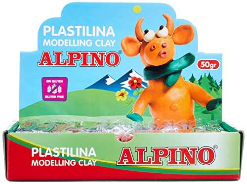 Kit de 24 Unidades | Plastilina Alpino para Niños No Tóxica | Colores Brillantes