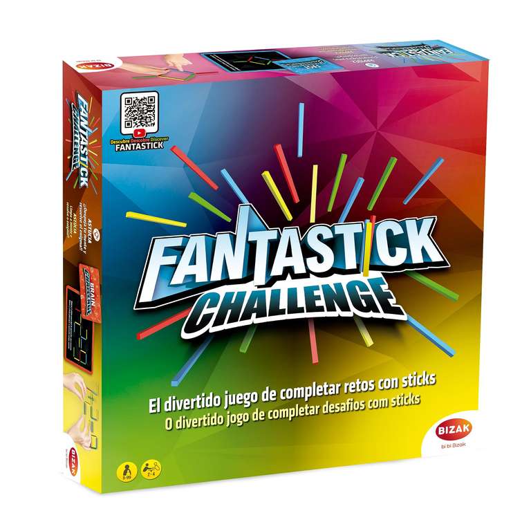 Bizak Juego Fantastick Challenge, Divertido juego de retos con sticks para familias y amigos