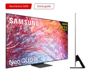 TV QLED 65" - Samsung QE65QN700BTXXC, QLED 8K, Procesador Neural 8K Lite con IA, Smart TV + 500€ Cashback