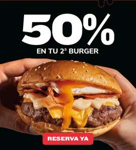 2da Burger al 50% (Usuarios FRIENDS WITH BENEFITS) Goiko Grill