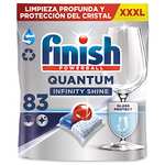 Finish Powerball Quantum Infinity Shine, pastillas para el lavavajillas con protección del cristal, 83 pastillas [0'155€/ud]