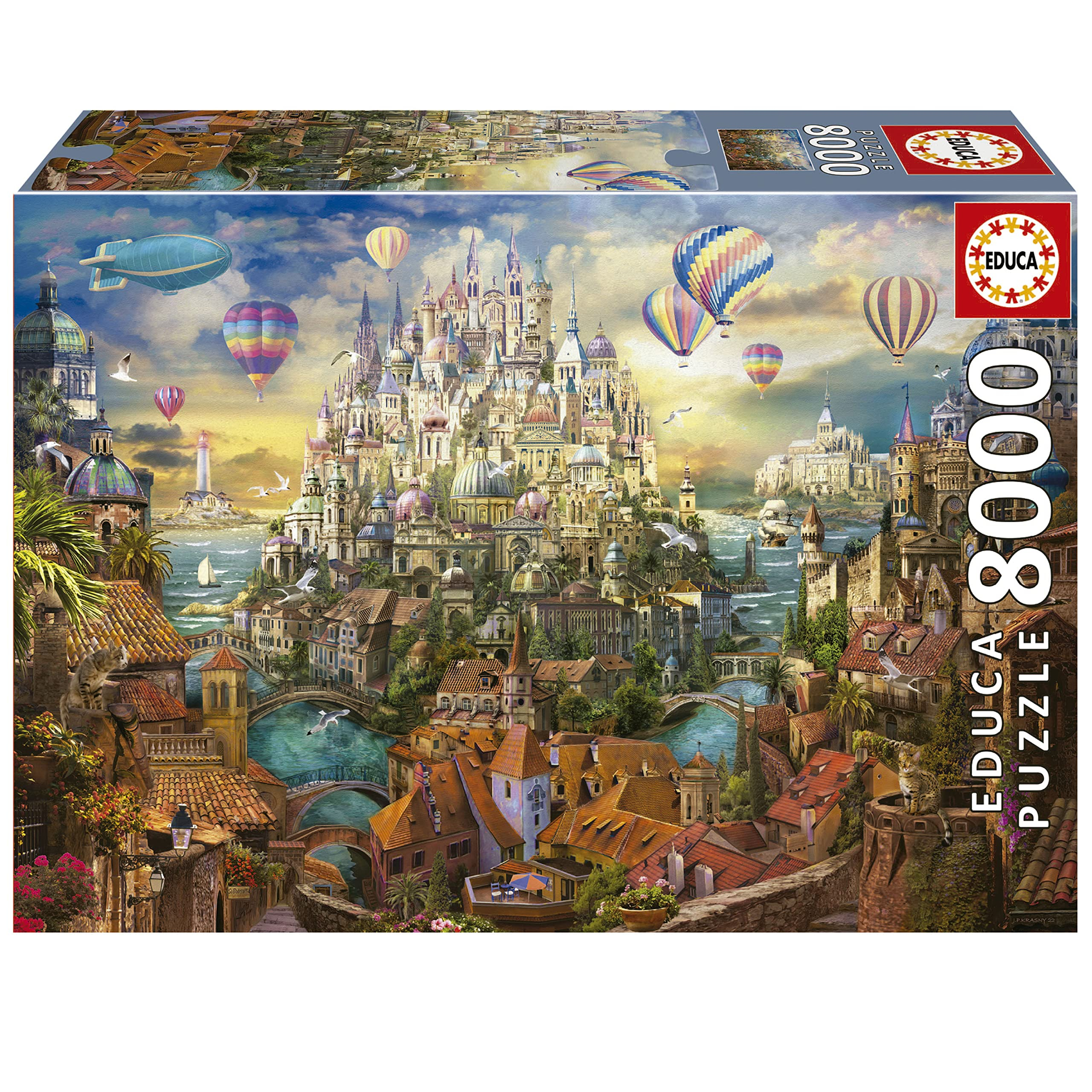 Educa - Puzzle 8000 Piezas para Adultos | Ciudad de los Sueños | Rompecabezas XL para Expertos | Incluye Servicio de Pieza perdida