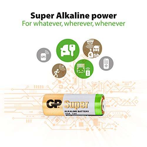 GP Batteries 23A:Pila alcalino de 12 V(paquete de 5 unidades)