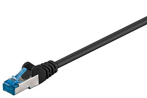 Cable de conexión CAT 6a, cable Ethernet, doble blindaje, S-FTP hasta 10000 Mbits