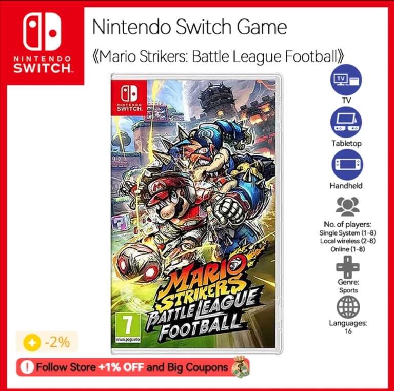 Mario Strikers: Battle League Football para Nintendo Switch - Día 14 10 am