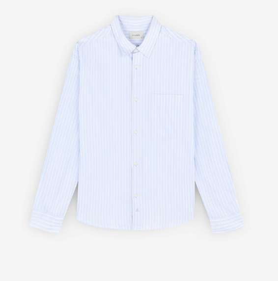 Scalpers :: Camisa hombre de rayas de corte relaxed - Azul (Tallas S a XXL)