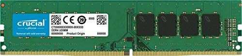8GB RAM Crucial 3200 MHz CL22 por 15,5€ + envío (32GB por 68€)