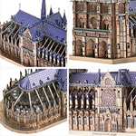 Modelo de Metal 3D Puzzles Rompecabezas 3D de Metal para Adultos Notre Dame de París